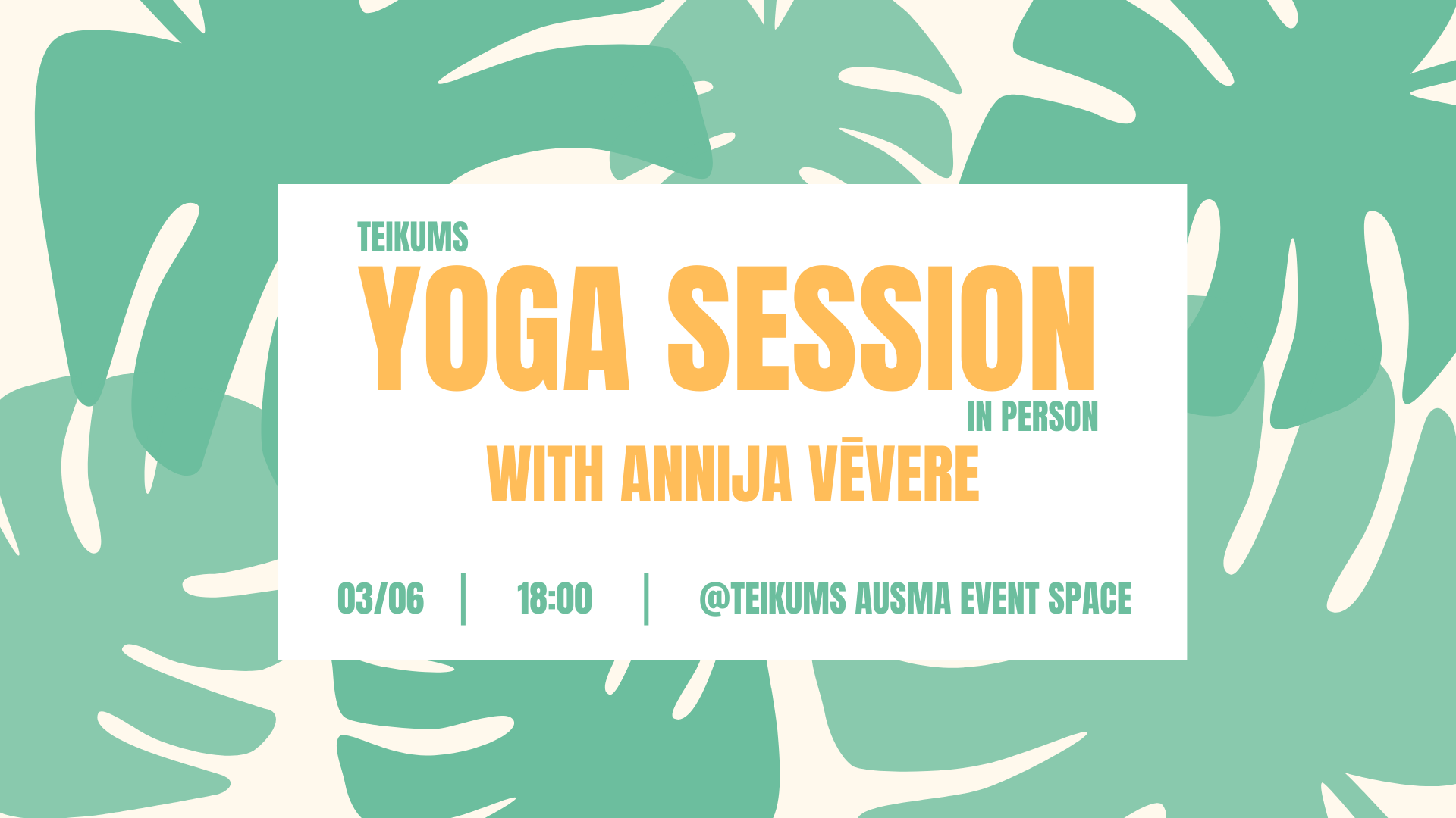 Teikums Yoga Session with Annija Vēvere