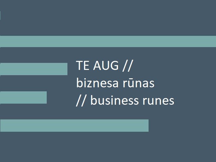 TE aug // biznesa rūnas // business runes